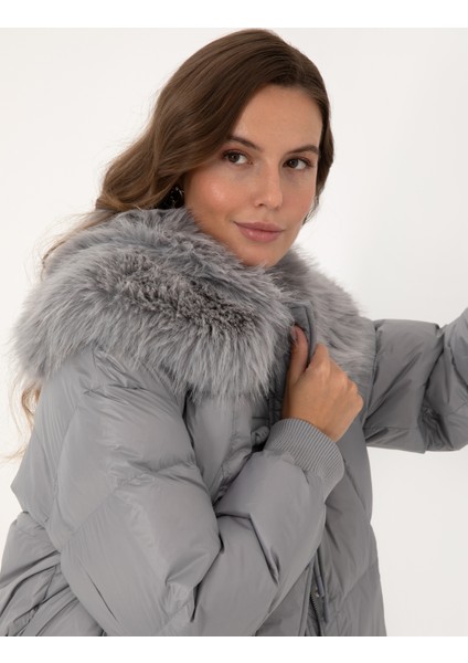 Kadın Gri Regular Fit Mont 50308978-VR024 fiyatları