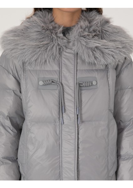 Kadın Gri Regular Fit Mont 50308978-VR024