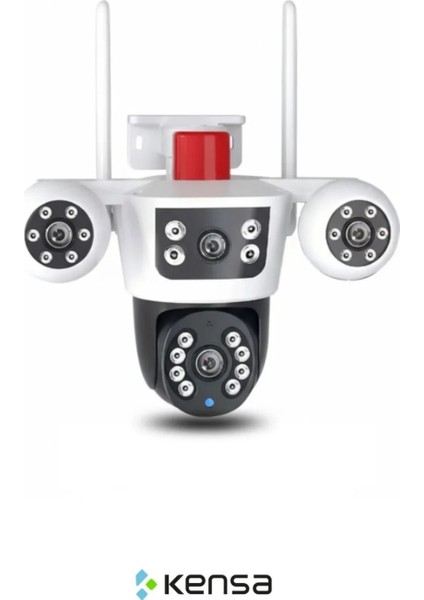 Güneş Enerjili Akıllı Güvenlik Kamerası – 355° Ptz, Çift Lens, Hareket Algılama, Gece Görüş,kablosu