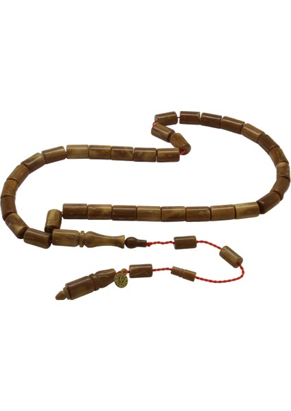 Sistemli Sadullah Usta Işçilikli Kesme Kesim Koleksiyonluk Kahverengi Kuka Tesbih