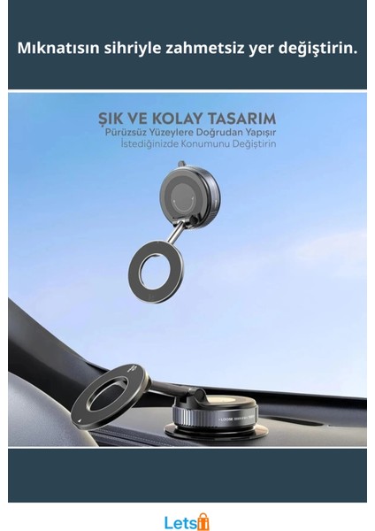 Manyetik Vakumlu Araç Içi Telefon Tutucu Katlanabilir Tasarım fiyatları