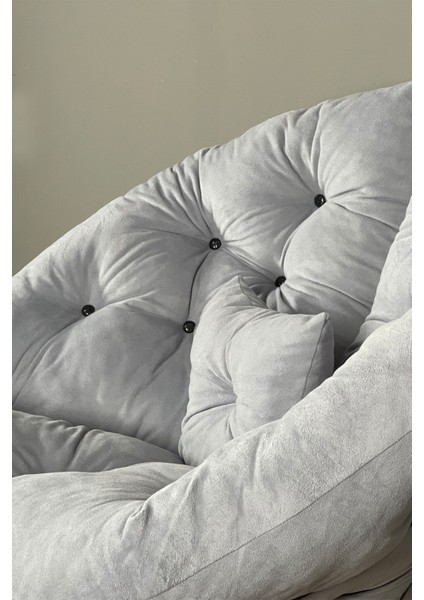 Spacex Collection| Minderli & Yastıklı Tekli Berjer | Premium Dinlenme & Tv Koltuğu | Okuma Koltuğu - Gri modelleri