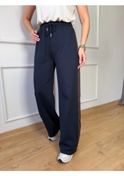 Lacivert Paraşüt Detay Kapüşonlu Takım