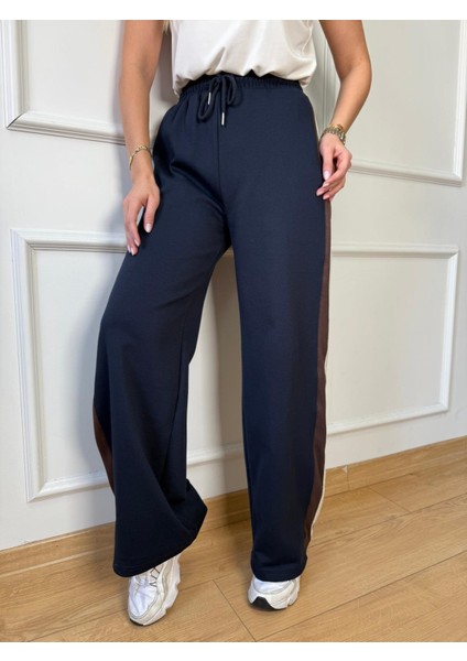 Lacivert Paraşüt Detay Kapüşonlu Takım