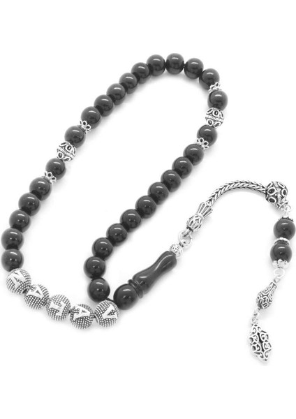 925 Ayar Gümüş Püsküllü Küre Kesim Isim Yazılı Rus Oltu Tesbih fırsatları