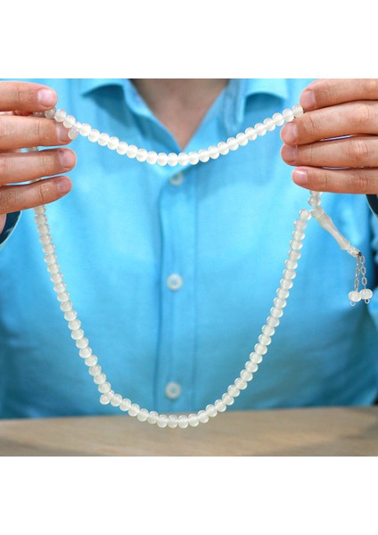 Kararmaz Metal Püsküllü Tekerlek Kesim Şeffaf Renk 99 Taneli Kedigözü Namaz Tesbihi fırsatları