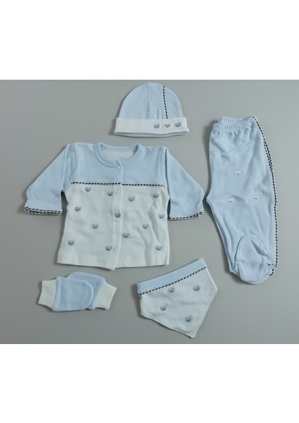 Yenidoğan 5’li Erkek Zıbın Seti fiyatları