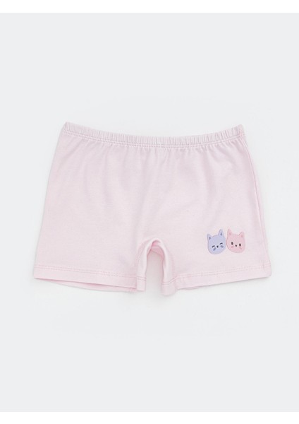 Yeni Sezon Beli Lastikli Baskılı Kız Çocuk Boxer