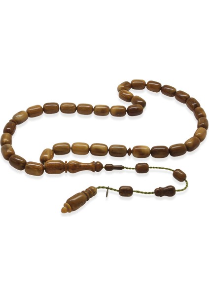 Kuka Ağacı Tesbih - Sistemli - Koleksiyonluk - Sadullah Usta Işçilikli - Kahverengi - Kapsül Kesim