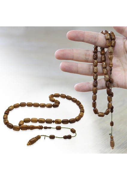 Kuka Ağacı Tesbih - Sistemli - Koleksiyonluk - Sadullah Usta Işçilikli - Kahverengi - Kapsül Kesim fiyatları
