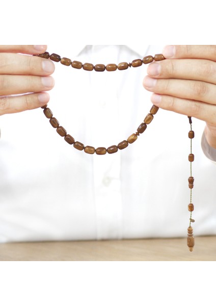 Kuka Ağacı Tesbih - Sistemli - Koleksiyonluk - Sadullah Usta Işçilikli - Kahverengi - Kapsül Kesim fırsatları