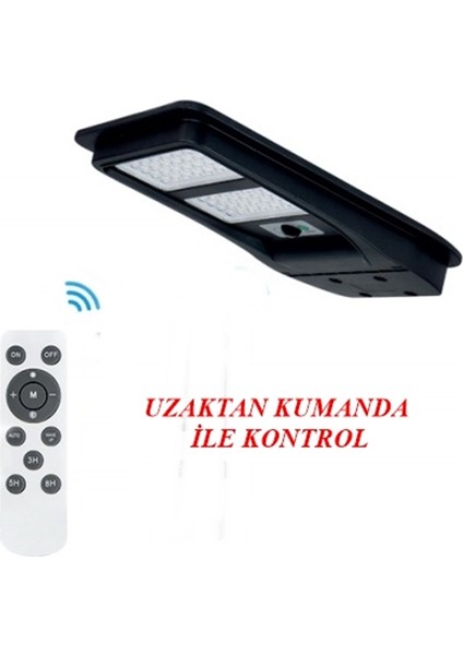 Güneş Enerjili Profesyonel Sokak Aydınlatması Uzaktan Kumandalı Sensörlü LED Projektör IP65 fırsatları