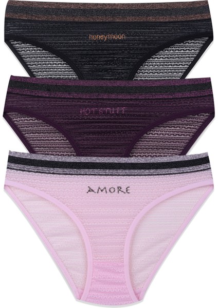 Kadın 7'li Desenli Pamuklu Likralı Külot