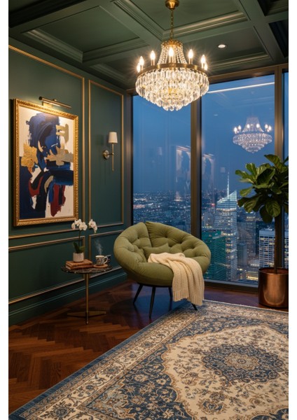 Tekli Koltuk Berjer Yastıklı | Minderli Geniş Oturma Alanı Tv Koltuğu | Premium Kalite | Dubai Ödüllü Tasarım | Yeşil