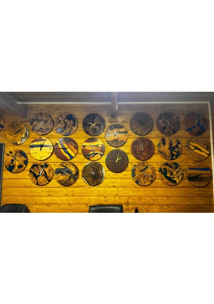 Modern Ahşap Epoksi Saat Ceviz fırsatları