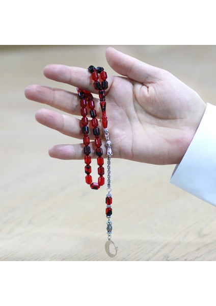 Kararmaz Metal Püsküllü Uçlu Kapsül Isim Yazılı Ayyıldız Plakalı Kırmızı Siyah Ateş Kehribar Tesbih fırsatları