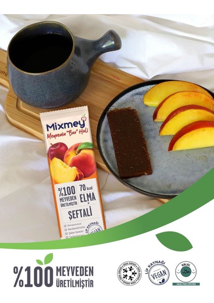 Şeftali Meyve Barı 288 Adet | Sağlıklı Atıştırmalıklar – Vegan, Glutensiz (20GR x 288 Adet) indirimleri