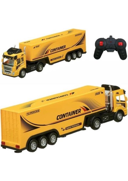 Kumandalı Oyuncak Büyük Boy Işıklı Pilli 4 Fonksiyonlu Dorseli Tır