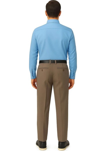 Rahat Kesim Pamuklu Keten Krem Baba Erkek Pantolon modelleri