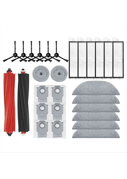 S8 Maxv Ultra Robot Süpürge Ana Yan Fırça Paspas Hepa Filtreler Toz Torbaları Aksesuarları (Yurt Dışından)