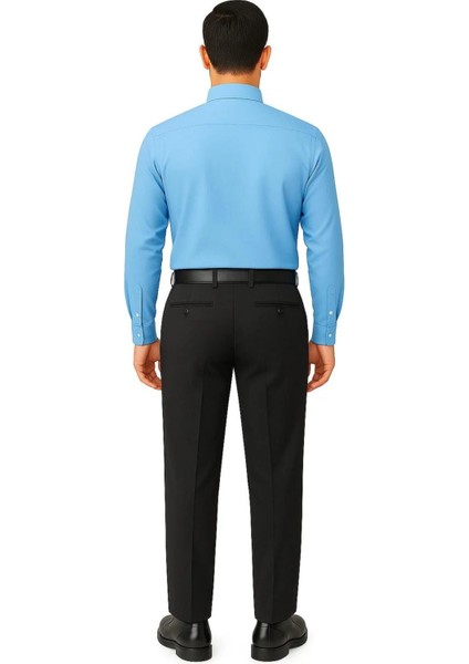 Rahat Kesim Pamuklu Keten Koyu Gri Baba Erkek Pantolon modelleri