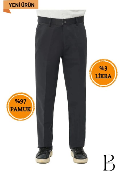 Rahat Kesim Pamuklu Keten Koyu Gri Baba Erkek Pantolon fırsatları