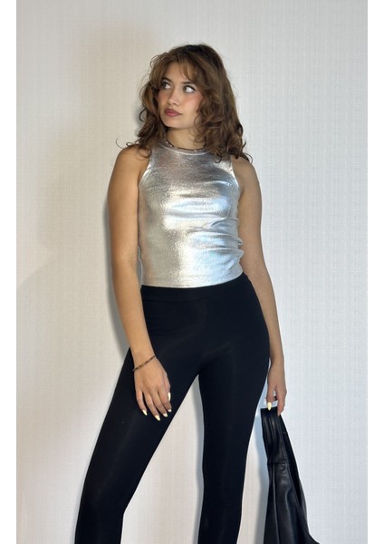 Kadın Halter Yaka Kolsuz Basic Crop Bluz fırsatları