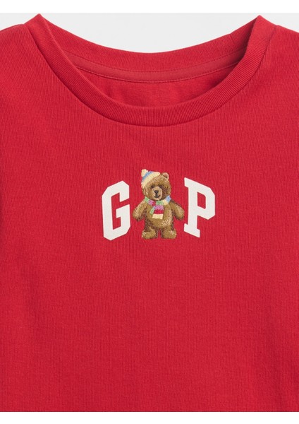 Kız Bebek Kırmızı Brannan Bear Logo T-Shirt fiyatları