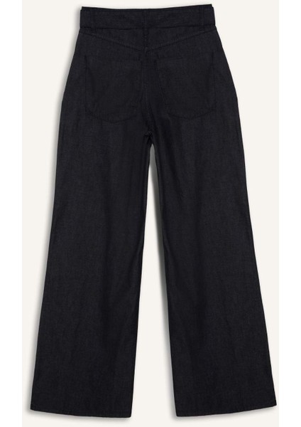 Wide Leg Yüksek Bel Geniş Paça Uzun Jean Pantolon