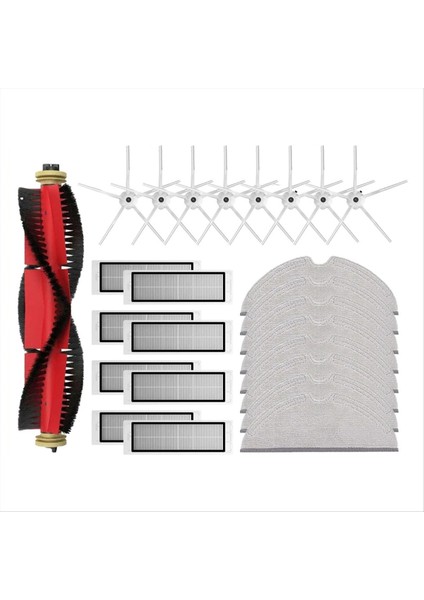 S5 / S5 Max / S6 / S6 Maxv / S6 Saf / E4 / E5 / S51/S52/S55 Silindir Yan Fırça Filtresi Paspas Aksesuarları Parçaları (Yurt Dışından)