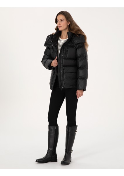 Kadın Siyah Oversize Mont 50309064-VR046 indirimleri