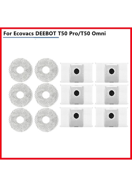 Ecovacs T50 Omnı / T50 Pro Omnı/ecovacs Deebot T50 Max Aksesuarları Ana Yan Fırça Filtre Paspas Bezi Toz Torbası (Yurt Dışından) fırsatları