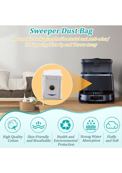 Ecovacs Deebot T30 Pro Omni / T30 Omni Elektrikli Süpürge Torbaları Için Elektrikli Süpürge Torbası Aksesuarları (Yurt Dışından) modelleri