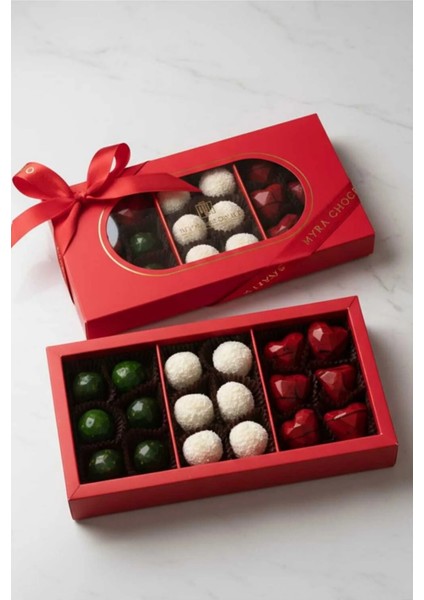 3 Çeşitli Çilek, Limon, Hindistan Cevizi Dolgulu Yeni Yıl Özel Mix Çikolata 190 gr fiyatları