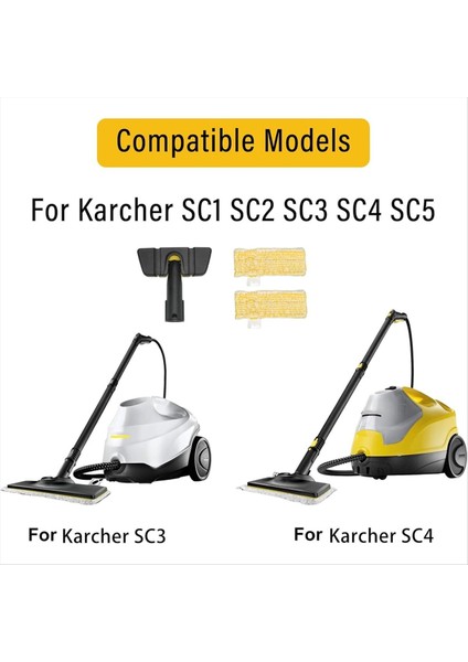 Karcher Sc1 Sc2 Sc3 Sc4 Sc5 Buharlı Temizleyici Parçaları Için Mikrofiber Paspas Pedi ile Buharlı Temizleyici El Nozul Fırçası (Yurt Dışından) modelleri
