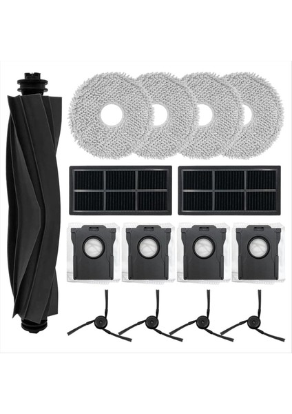 X40 Ultra Robot Süpürge Ana Yan Fırça Hepa Filtreler Paspas Bezi Toz Torbaları Aksesuarları (Yurt Dışından)