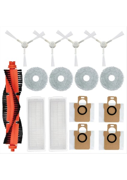 M30 Pro Yedek Rulo Yan Fırça Hepa Filtre Paspas Bezi Toz Torbası Yedek Parça (Yurt Dışından)