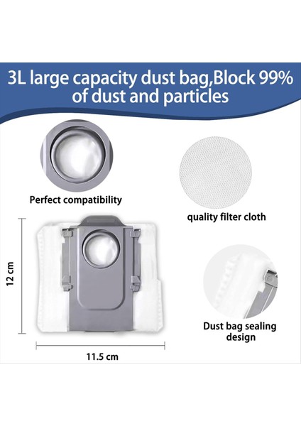 Roborock Qv 35A / Qr 798 Elektrikli Süpürge Robot Parçaları, Ana Fırçalar, Hepa Filtreler, Mendiller, Toz Torbaları Için Yedek Parçalar (Yurt Dışından) fırsatları
