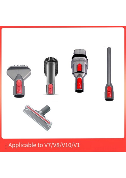 Dyson V7V8V10 Elektrikli Süpürge Yumuşak Fırça Başlığı Düz Başlık Emiş Başlığı Sert Fırça Yatak Emiş Aksesuarları (Yurt Dışından)