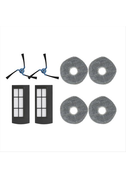 Eufy X9 Pro Yedek Parça Aksesuarları Yan Fırça Hepa Filtre Paspas Bezi (Yurt Dışından)