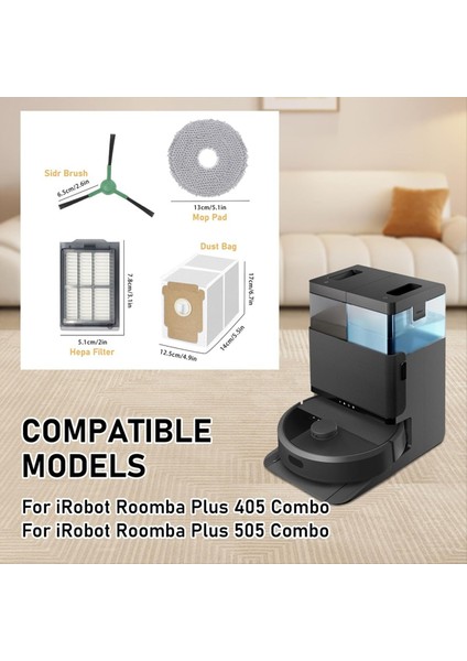 Irobot Roomba Plus 405 Combo/plus 505 Combo Elektrikli Süpürge Yedek Parçaları ve Toz Torbaları Için Aksesuar Yedek Parçaları (Yurt Dışından) fiyatları
