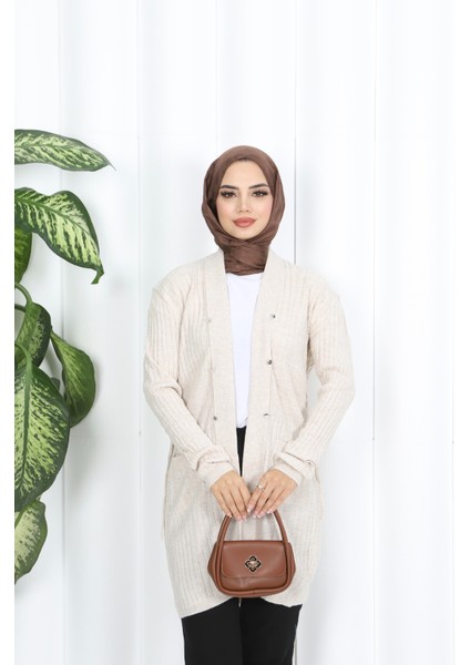 Kuşgözü Detaylı Bağcıklı Hırka