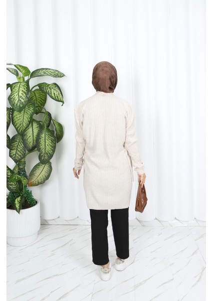 Kuşgözü Detaylı Bağcıklı Hırka