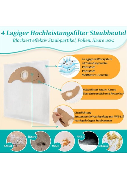 Karcher Nt 22/1 Elektrikli Süpürge Torbaları Için 8'li Paket Elektrikli Süpürge Torbaları Yedek Elektrikli Süpürge Aksesuarları (Yurt Dışından) modelleri