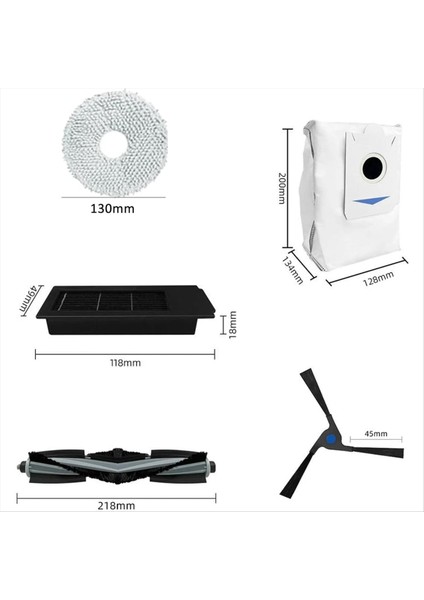 Yedek Parçalar Deebot X2/x2 Pro/x2 Omni Robot Süpürgeler Temizleyici Yan Fırça Filtre Paspas Bezleri Toz Torbası (Yurt Dışından) fiyatları