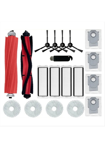 Q/P10 Robotlu Süpürge Ana Yan Fırça Hepa Filtre Paspas Bezi Toz Torbası Aksesuarları Parçaları Yedek (Yurt Dışından)