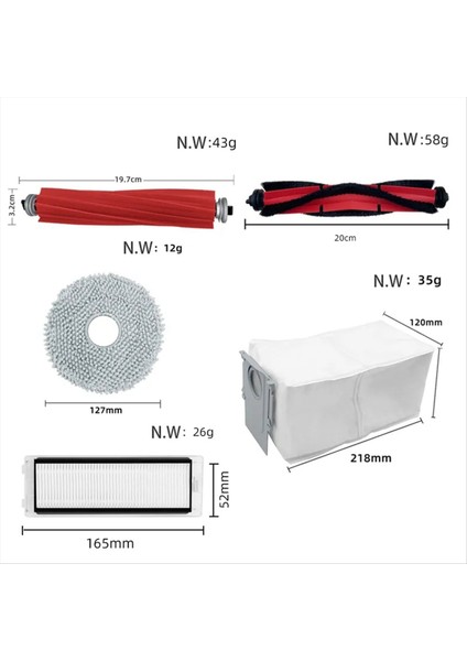 Q/P10 Robotlu Süpürge Ana Yan Fırça Hepa Filtre Paspas Bezi Toz Torbası Aksesuarları Parçaları Yedek (Yurt Dışından) fiyatları