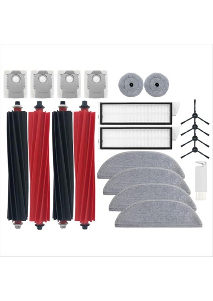 S8 Maxv Ultra Robot Süpürge Rulo Yan Fırça Filtre Paspas Bezi Toz Torbaları Için Aksesuarlar Kiti (Yurt Dışından)