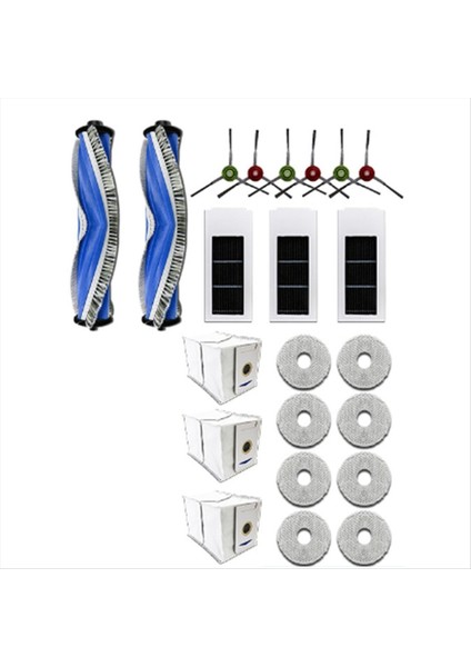 T30PRO/T30MAX Aksesuarları Filtre Toz Torbası Için Ana Yan Fırça Paspas Bezi (Yurt Dışından)