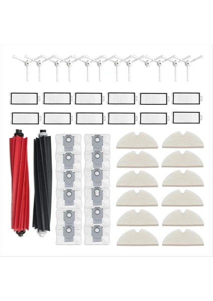 Q8 Max / Q8 Max+ Robotlu Süpürge Ana Yan Fırça Hepa Filtre Paspas Bezleri Paçavra Toz Torbası Aksesuarları (Yurt Dışından)